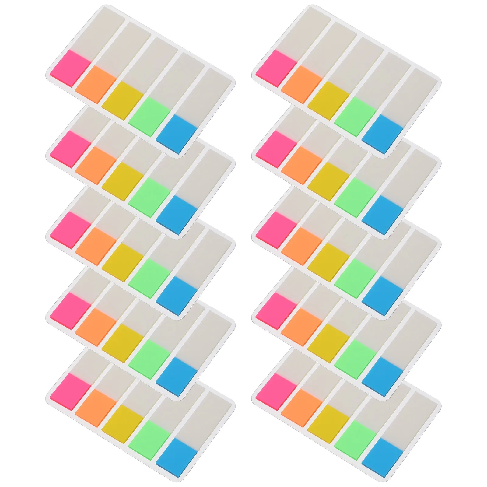 

10Sets Fluorescent High-Quality Adhesive Memo Pads for Office School Journal Index Stickers Classification Labels