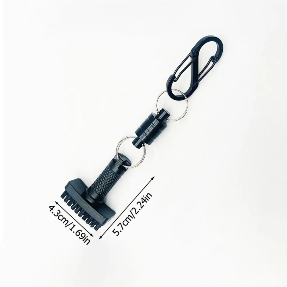 Quick Release Golf Club Groove Brush Portable Golf Cleaning Brush Carabiner Keychain Design Golf Club Golf Accessory image 6