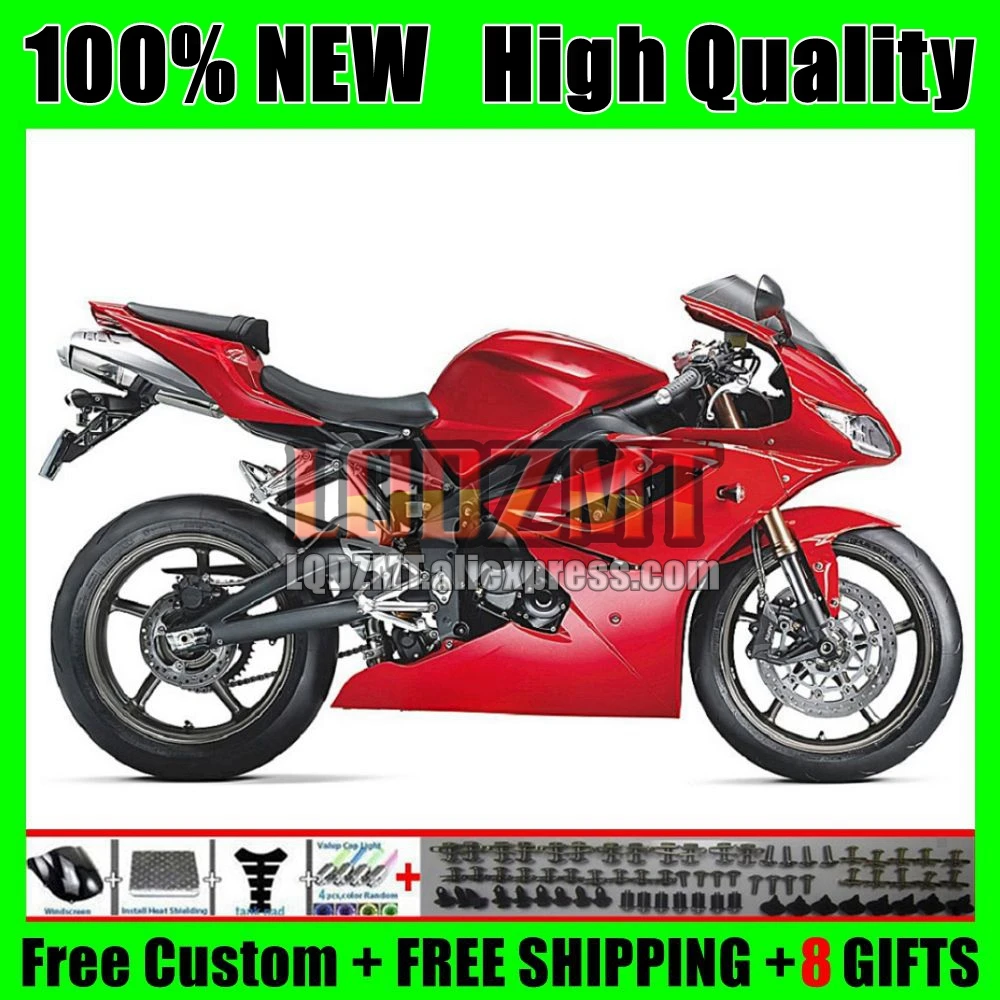 Glossy Red Body Kit For Triumph Daytona 675 CC 13 14 15 16 17 Daytona-675 120No.0 Daytona675 2013 2014 2015 2016 2017 Fairing