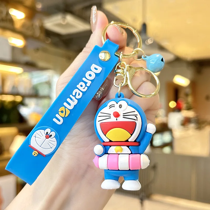 Anime Doraemon Cute Doll Pendant Figures Tinker Bell Cat Robot Cat Kawaii Fashion Keychain Bag Keyring Pendant Birthday Gifts