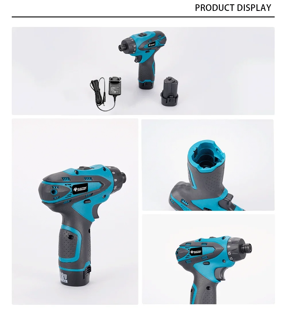 Electric Goddess QZJ001 Electric Drill Screwdriver Impact Wrench 12v 2000mAh Battery avvitatori elettrici