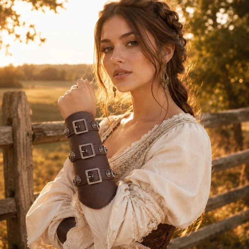 PU Wrist Guard for LARP, Funky Arm Brace for Historical Reenactment, Role-Play Events, Halloween Parties
