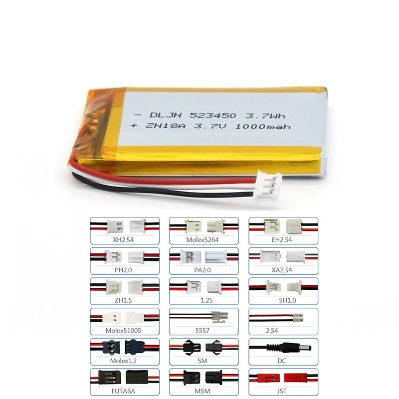 PATOZM 3.7V 523450 1000mAh akumulator li-po do zabawek R/C, elektronika akumulator litowo-polimerowy, dopuszczalne OED /ODM