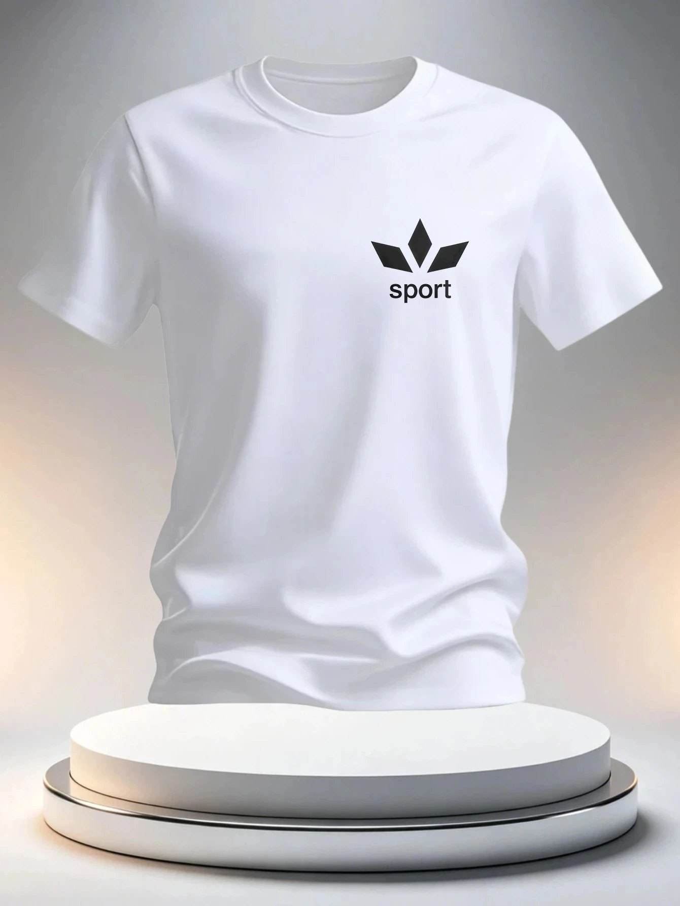 Leisure Hit Product Men'S Summer T-Shirt White Sport Stripes Design Fashion Design Printed T-Shirt Fitness Casual Leisure