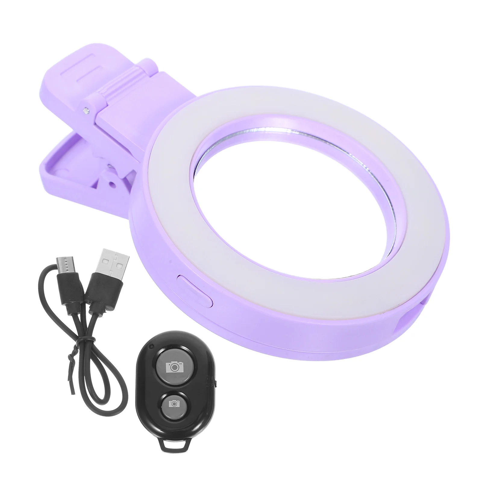 

Phone Camera Mirror Clip-on Rear Camera Selfie Ring Light Mirror Fill Light Portable Phone Accessory for Vlogging