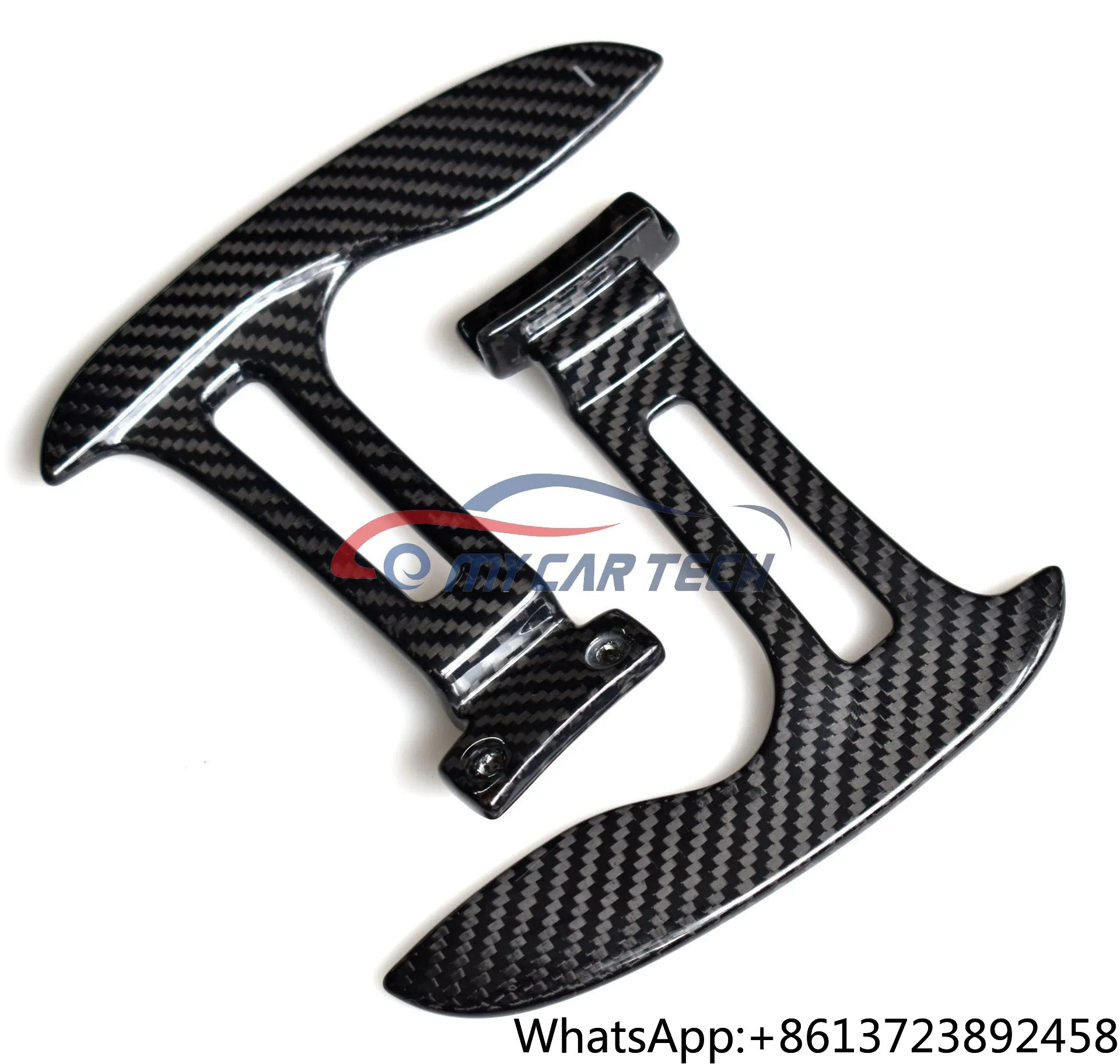 

Dry Glossy Carbon Fiber Paddle Shifter Steering Wheel Paddle Shift Extension for 2013 - 2021 Maserati Ghibli Quattroporte VI