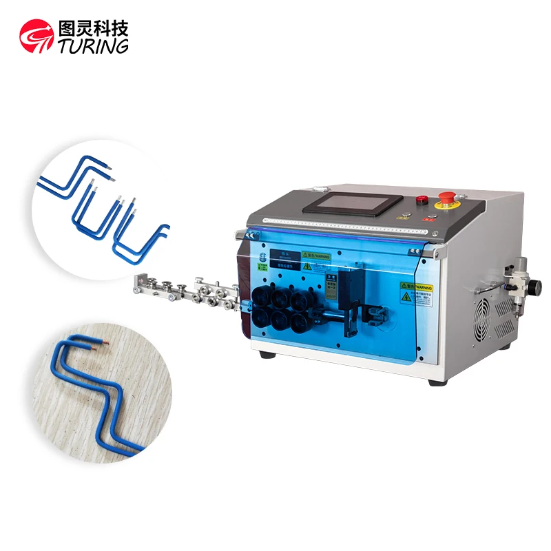 TR-880Z ماكينة كابلات قطاع الكمبيوتر الأوتوماتيكية ماكينة تجريد كابلات مزدوجة الجانب 35mm2 ماكينة ثني الأسلاك مع تجريد