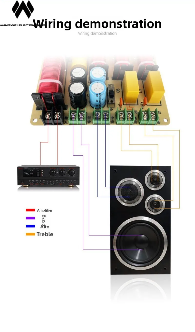 mw-audio-2-altavoces-hifi-de-250w-con-crossover-de-4-vias-2-altos-1-medio-1-bajo