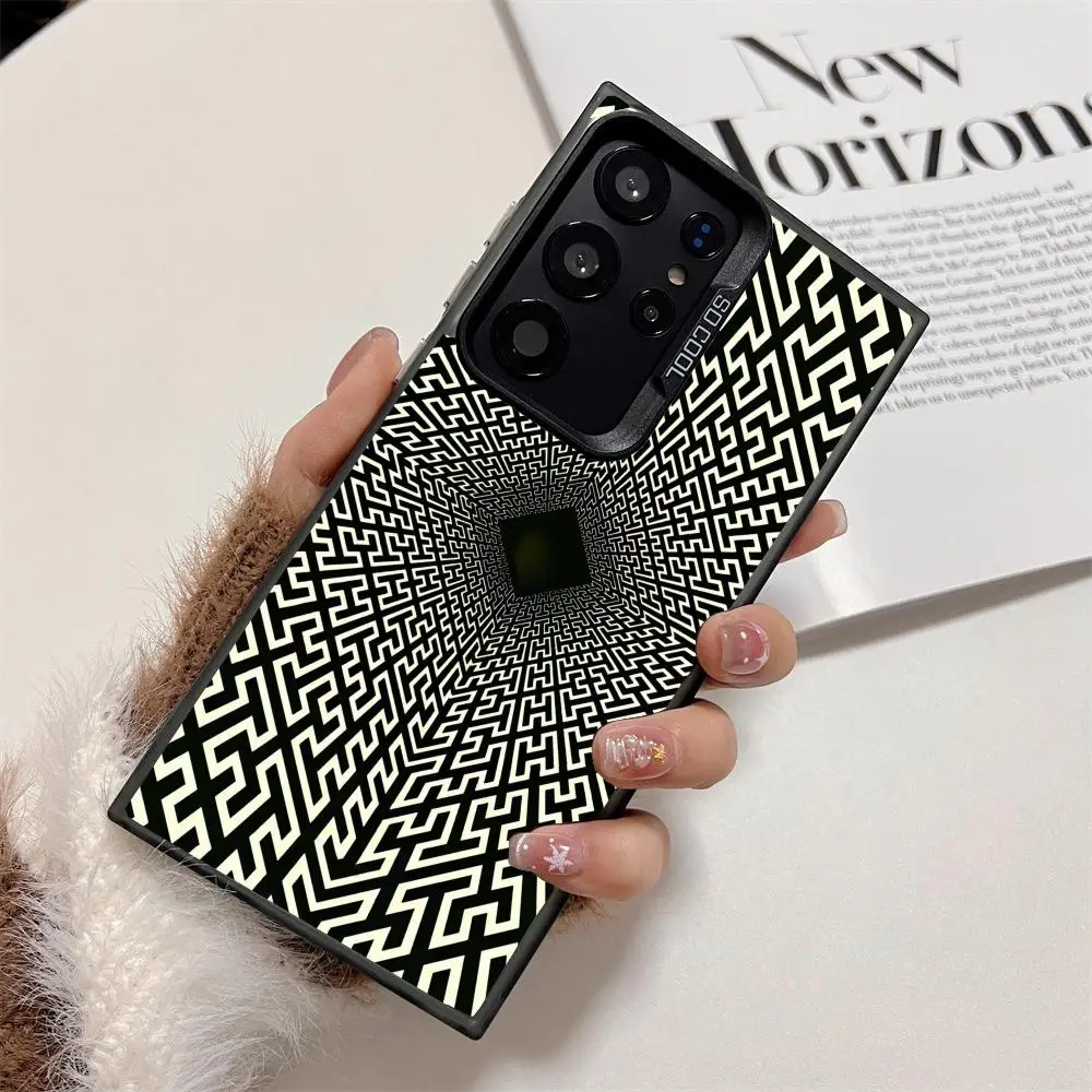 

Visual Abyss Creative Phone Case for Samsung S25 24 23 22 21 20 Plus/Ultra/FE Anti Drop and Anti Shock Back Cover