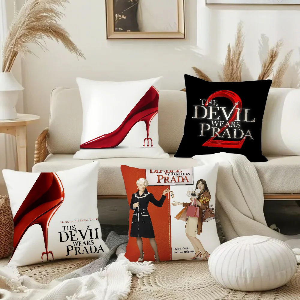 Movie The Devil Wears Prada 2 Pillow Case Square Double-Sided Printing Sofa Cushion Cover Pillowcase Bedroom Bedside