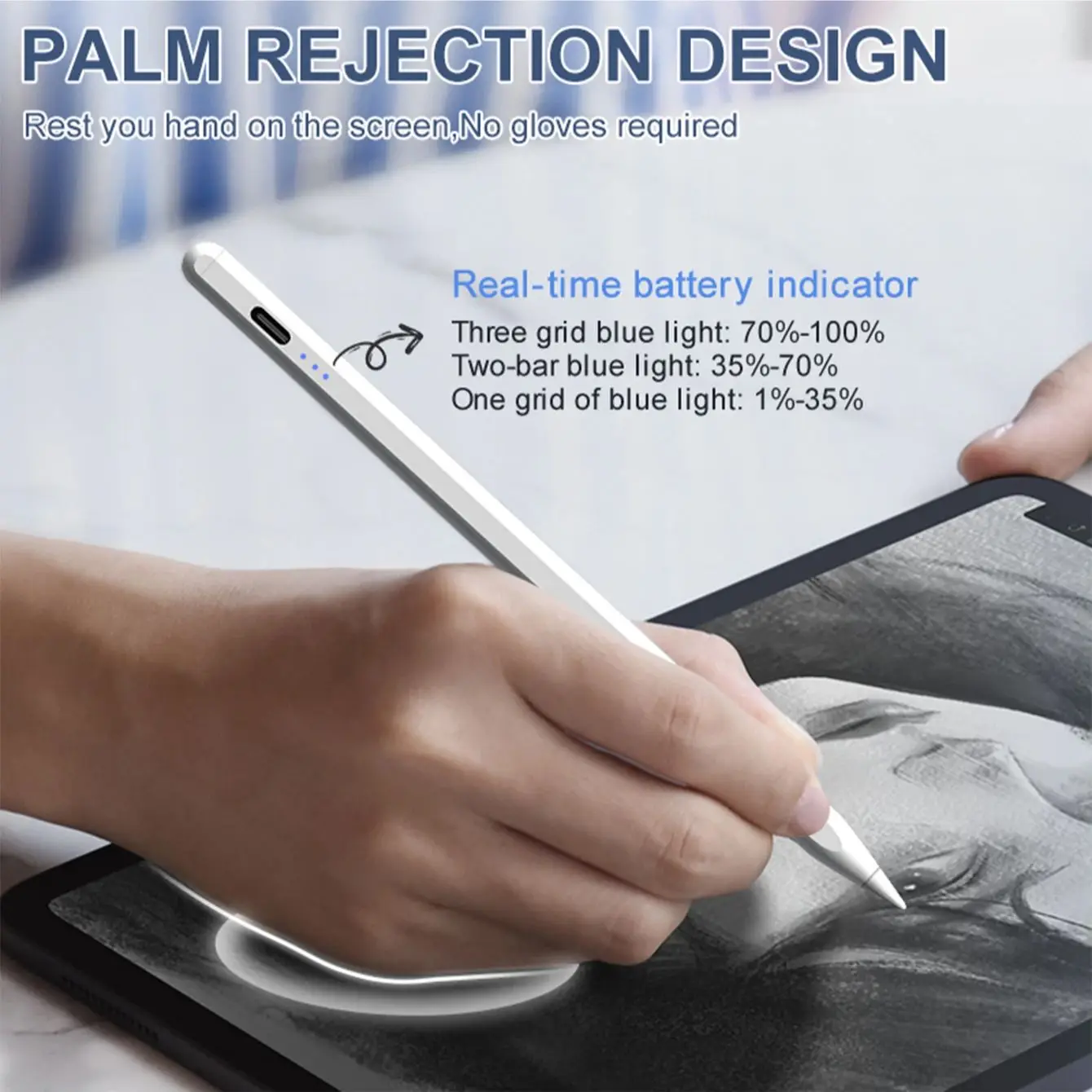 Stylus Pen For Apple Pencil 2 1 Palm Rejection For iPad Series Pro Air 5 4 3 9 10 Generation Mini 6 5 11 12.9 10/9/8/7/6 Pen image 4