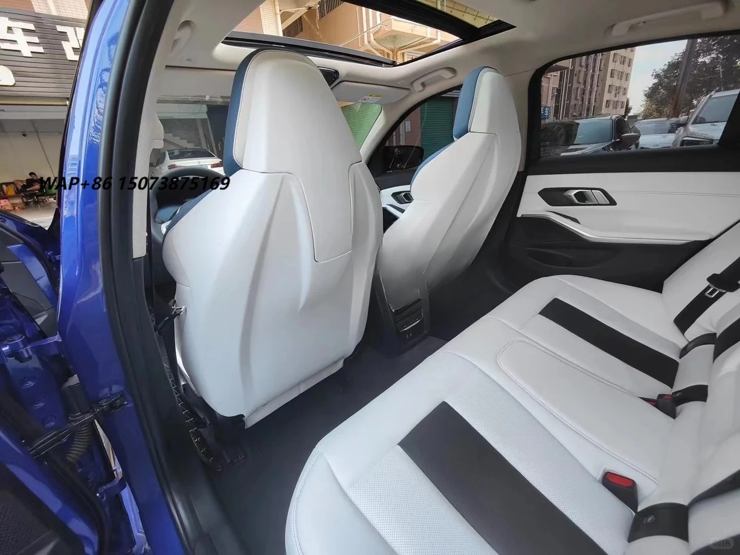 YLD  Custom Fit Car Interior Seat Kits Covers for Full Set 5 Seaters Top Quality Leather for 7 5 3 1 Series X5 X3 Front Rear