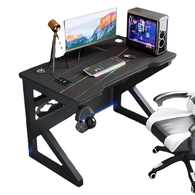 Game chair and table set MDF top computer game table home office game table