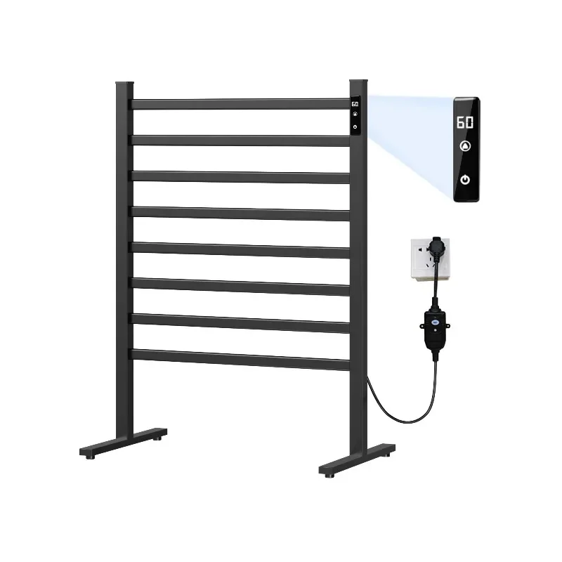 Floor-standing Space Aluminum Towel Warmer Heater with Temperature & Timer Settings