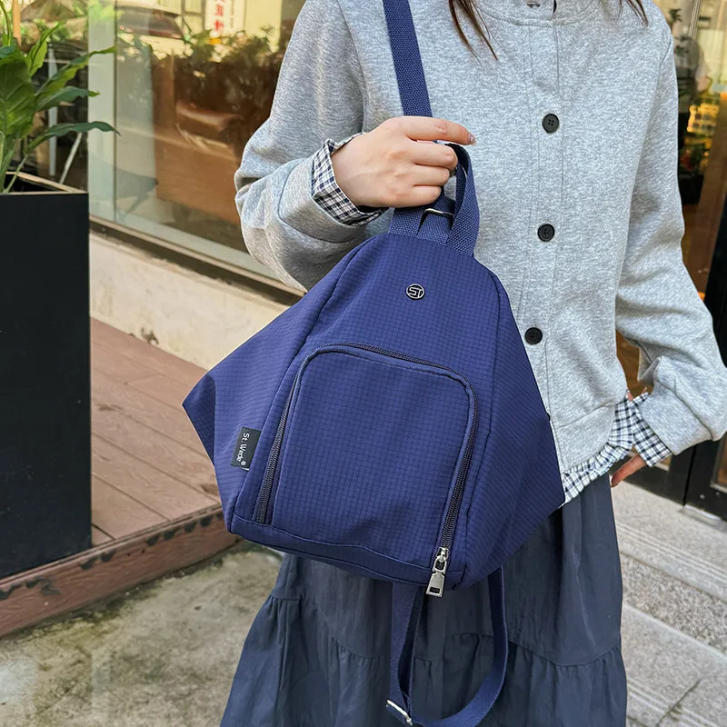 حقيبة ظهر كاجوال متعددة الاستخدامات بلون سادة، حقائب كروس عصرية ذات سعة كبيرة، حقيبة كتف للركاب متعددة الوظائف