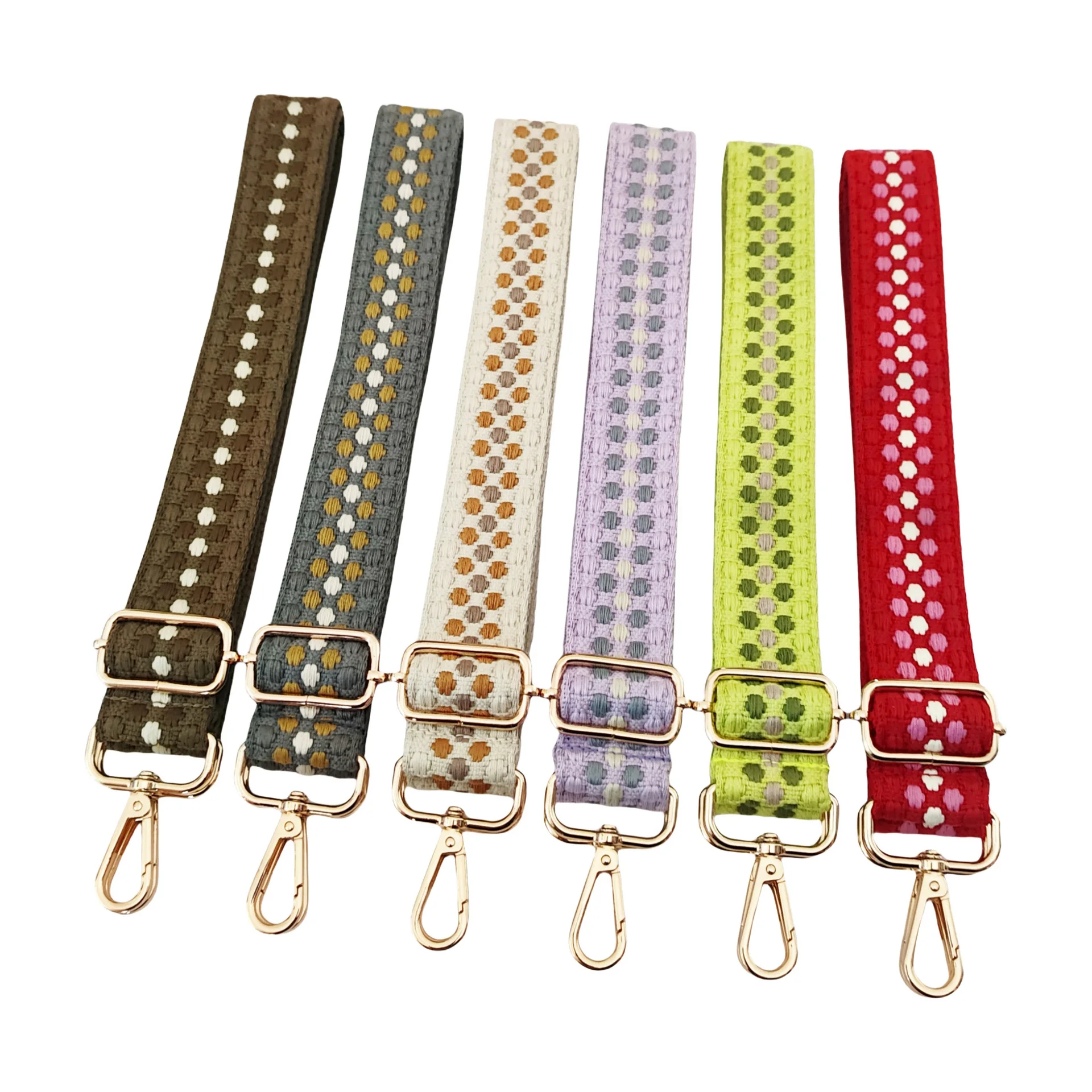 New Thickened Color Woven Bag Strap Strap Lanyard Accessories Single Shoulder Oblique Span Adjustable Phone Long Strap