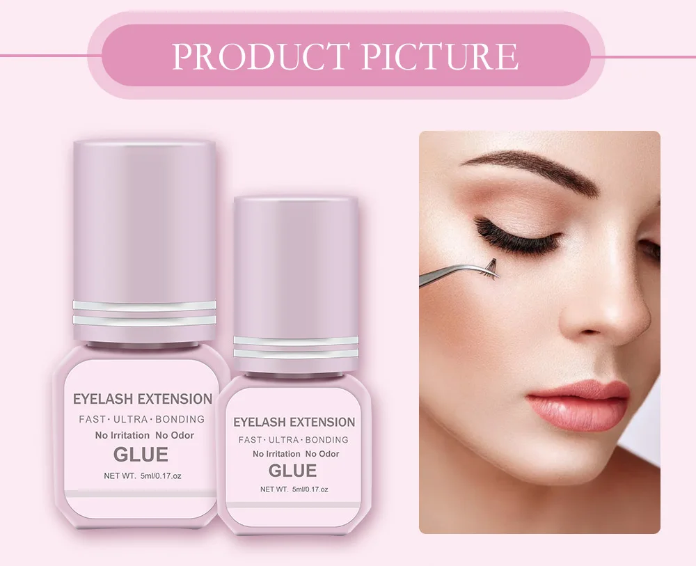 5ml Fast Drying Strong False Eye Lash Extension Glue Adhesive Retention 7-14 days Glue Adhesive Individual Lashes Glue