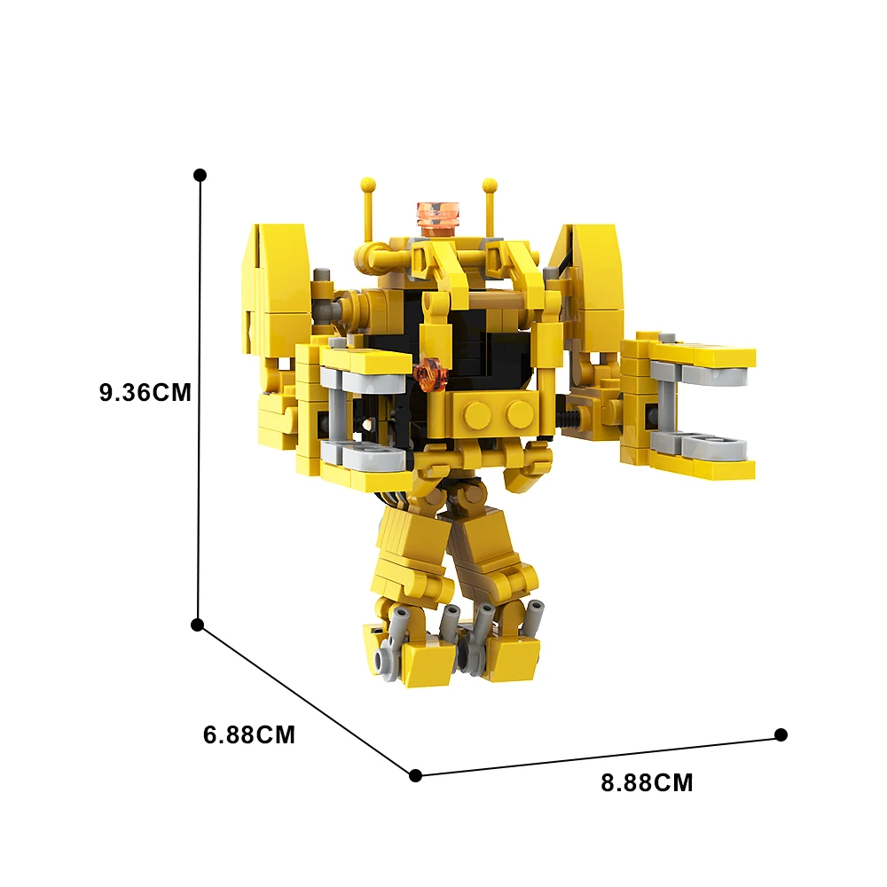 Gobricks-MOC Aliens Power Loader, Parte V Aliens Mecha P-5000, Robot alimentado, bloques de construcción, juguetes educativos para regalo de