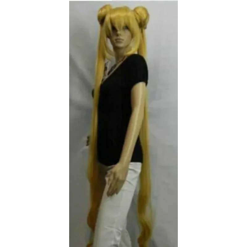 Darmowa wysyłka PING peruka do cosplay sailor moon Sailor Moon lody wodne na blond podwójnej karcie tygrysa