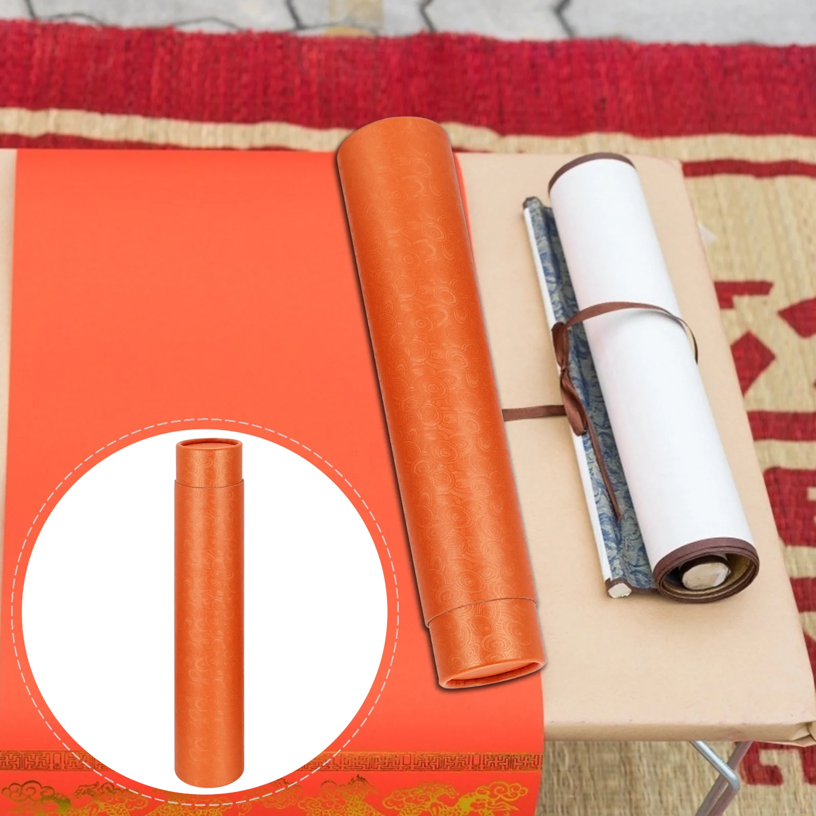 Heavy Duty Poster Tube for Rolled Paper Artwork and Maps Extendable Cylinder Container with Firm End Caps for Damage Free