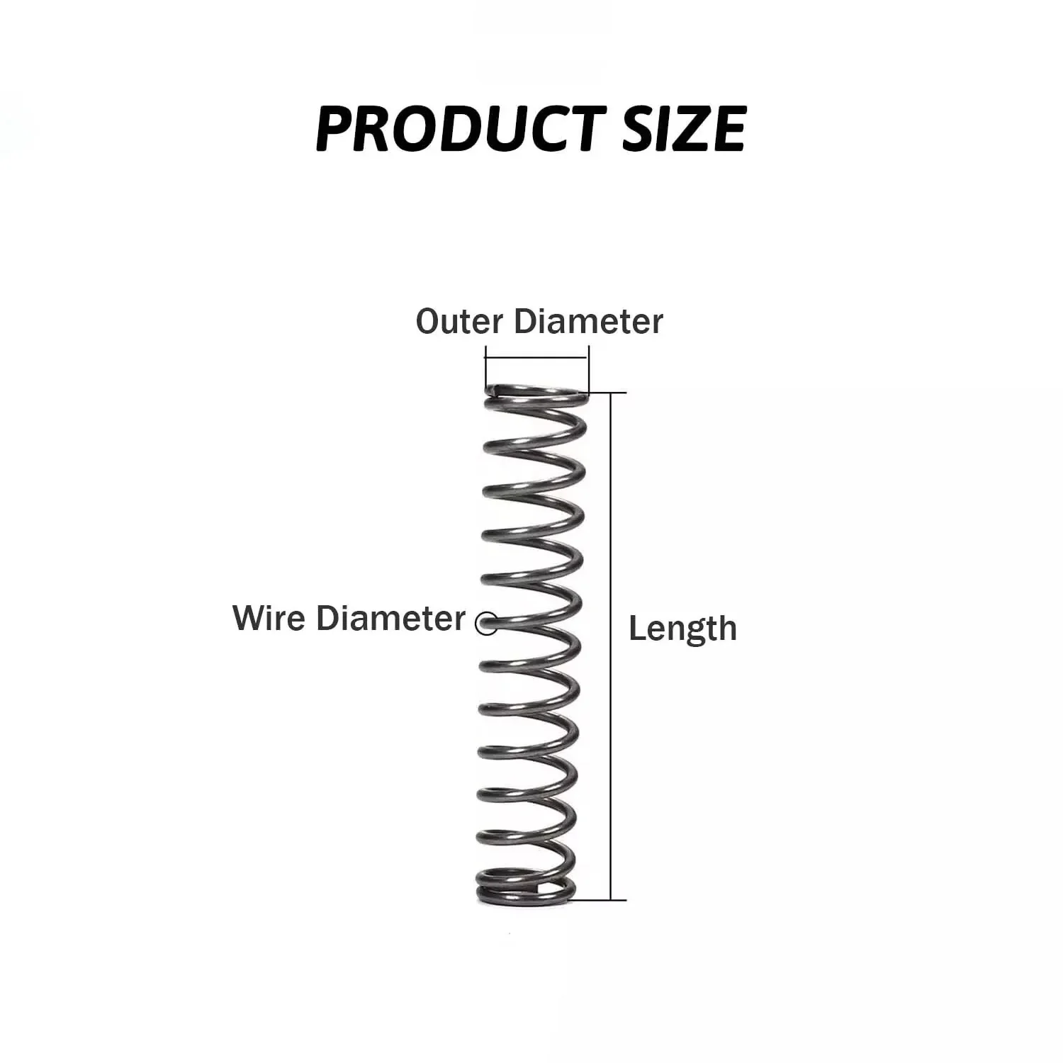 10pcs/Lot Wire Dia 0.6mm Compression Spring Steel OD 3mm 4mm 5mm 6mm 7mm 8mm~15mm  Length 5mm To 100mm Small Pressure Springs