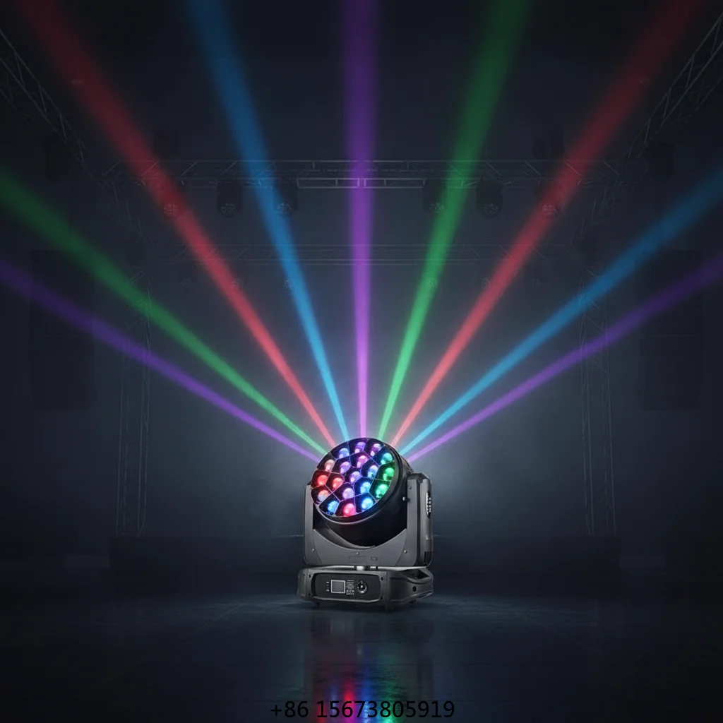 

Светодиодная вращающаяся голова QSE Lighting DMX512 с RGB-подсветкой 19*40W для свадебного декора и использования диджеями