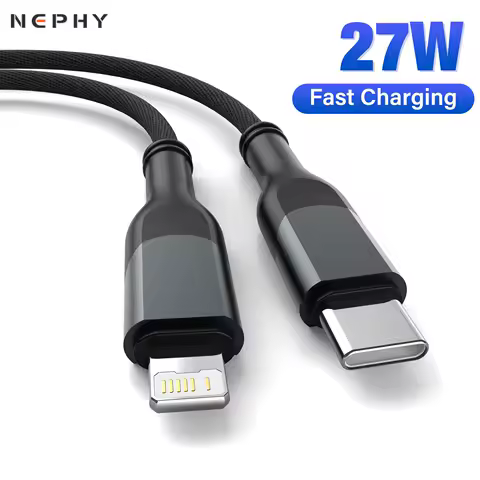 PD 27W Fast Charge Cable For iPhone 14 13 12 11 Pro Max X 6 7 8 Plus SE iPad USB Type C To Lighting Data Charger USBC Wire 2M 3M