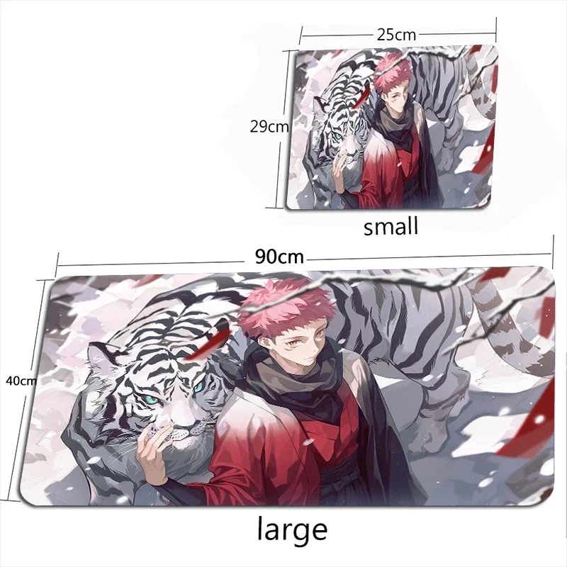 Anime Mouse Pad Jujutsu Kaisen Gamer Playmats 40*90CM Large Keyboard MouseMat Gojo Satoru Desk Mat XXL Carpets Rugs for Laptop