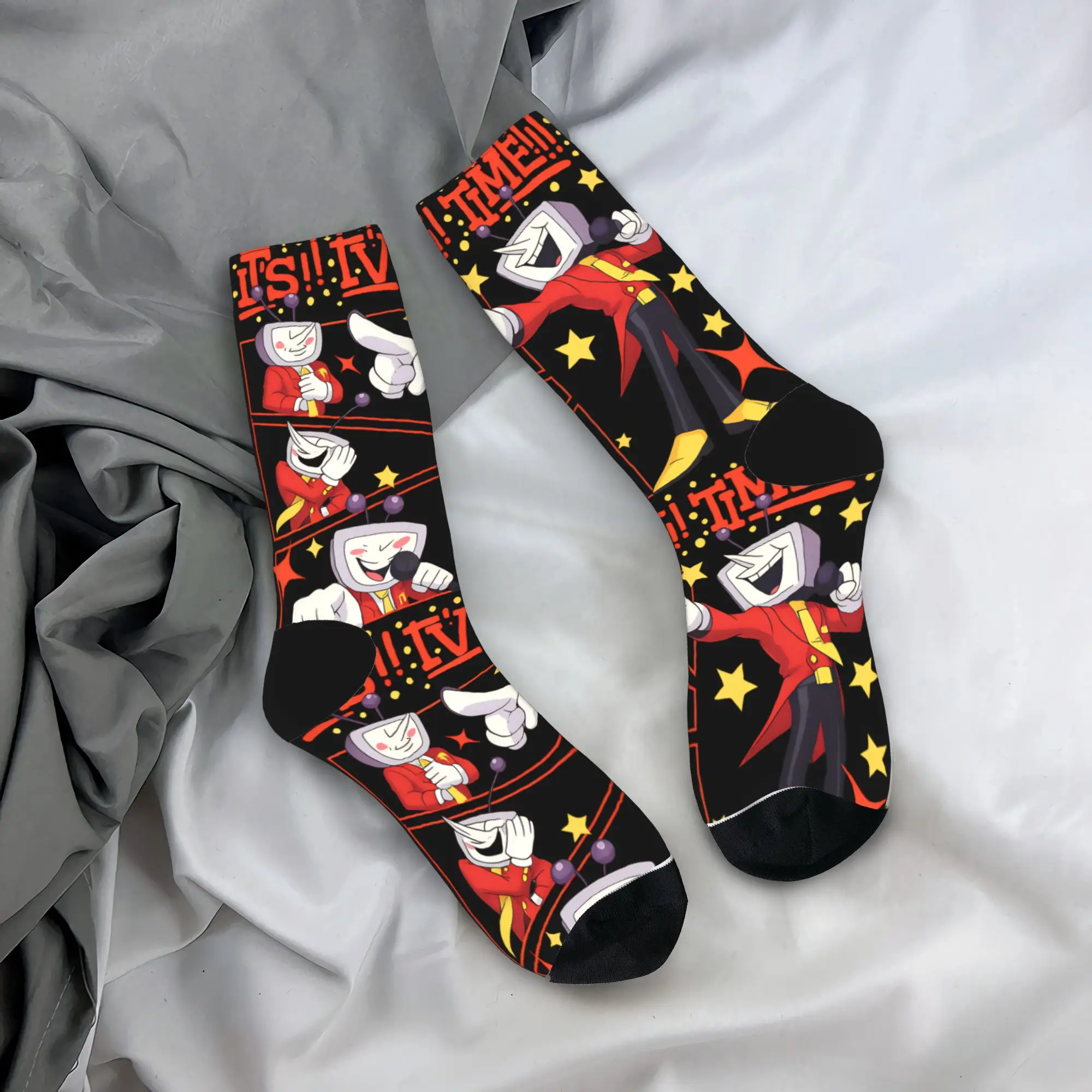 Tenna Deltarune calcetines de juego hombres mujeres poliéster moda calcetines novedad Primavera Verano Otoño Invierno medio tubo calcetines regalo