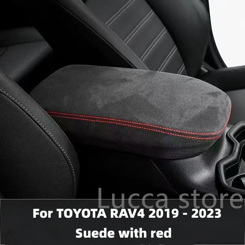 For TOYOTA RAV4 RAV 4 XA50 2019 - 2023 Leather Central Armrest Box Protection Sleeve Armrest box modification Accessories