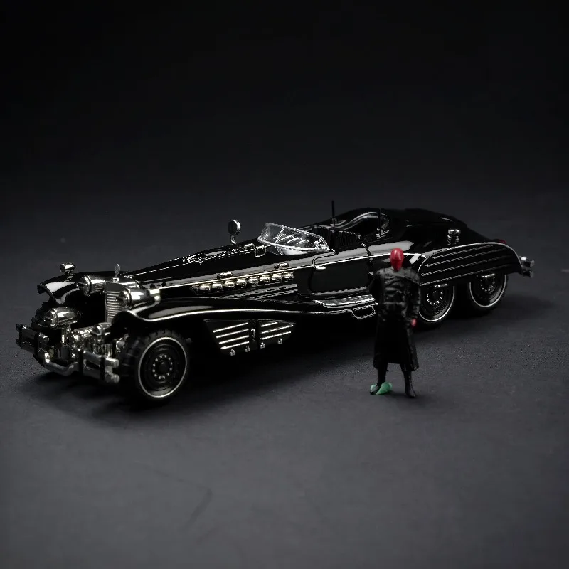 Diecast WM 1:64 Scale Nine-headed Snake Red Skull Schmidt Double-Door Sports Car Alloy Car Model
