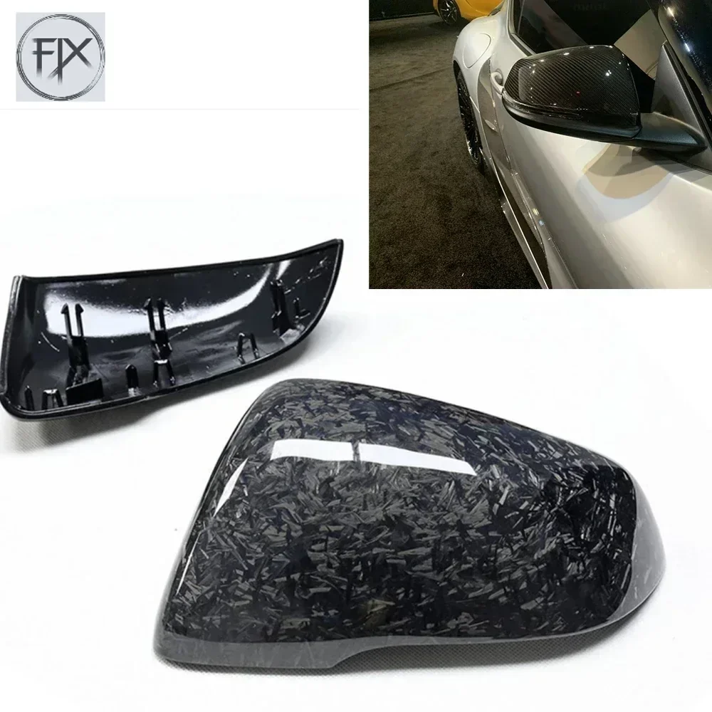 New！For Toyota GR Supra A90 X1 F48 Z4 G29 X2 Replacement Forged Carbon Fiber Car Exterior Rear View Mirror Cover Caps Shell Clip