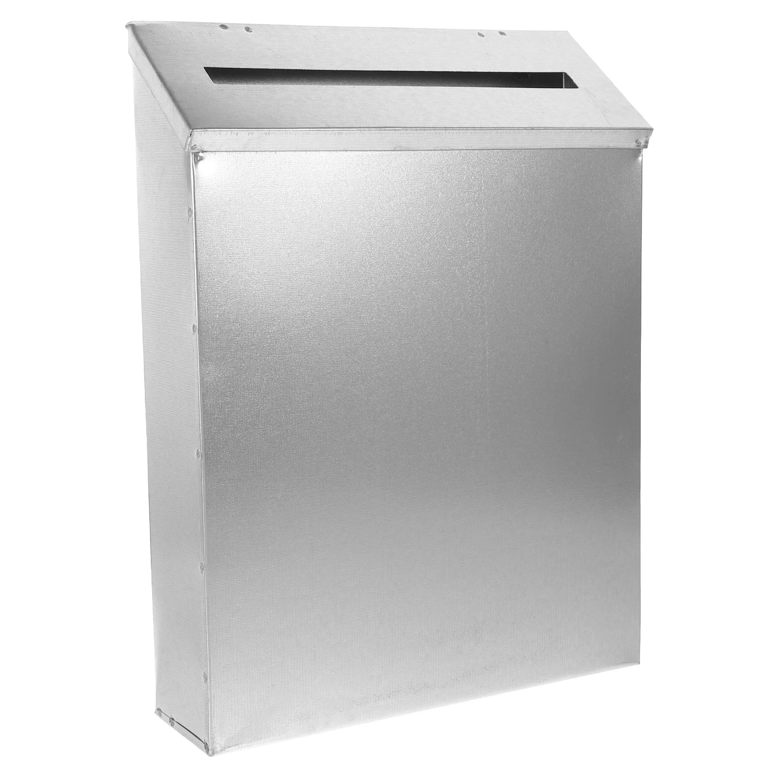 

Outdoor Wall Mounted Mailbox Iron Suggestion Box with Large Storage Rustic Decoration Space Saving for House Office Privacy