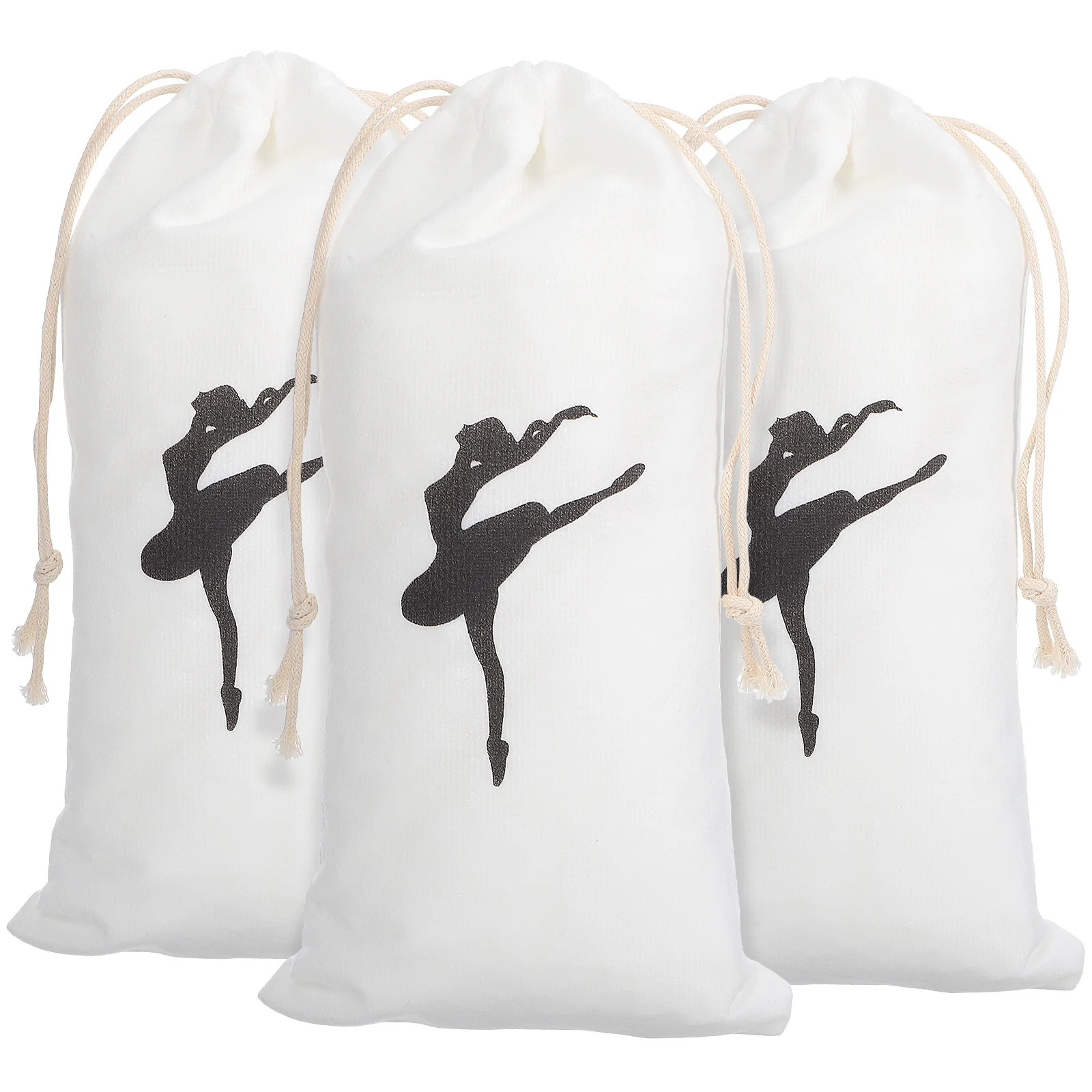 

3Pcs Dance Shoe Bags Drawstring Portable Ballet Storage Bags for Shoes Organizer Pouches Dance Shoe Bag Shoes Bag