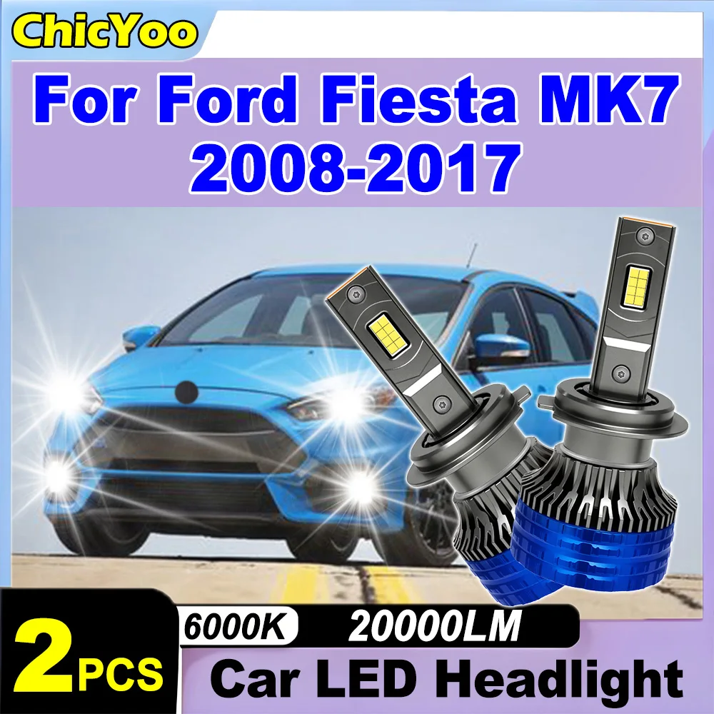 

2PCS CSP Chips 150W 6000K White H7 LED Headlights With double Copper tube turbo fan auto lights For Ford Fiesta MK7 2008-2017