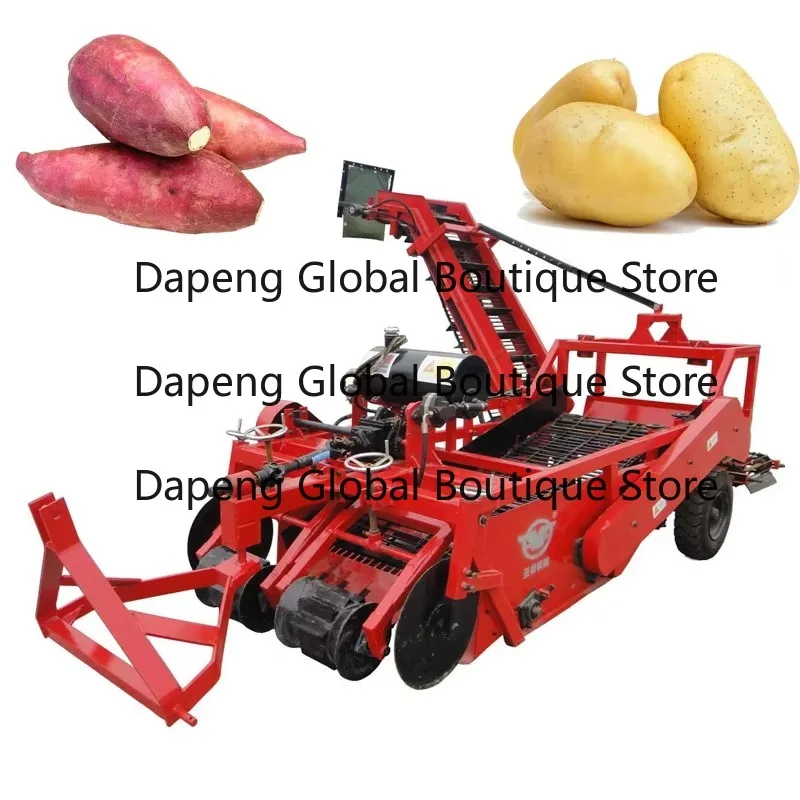 Agricultural Mini Harvest Machinery 2 Rows Carrot Potato Digger Harvesters Machine World Harvester Machine