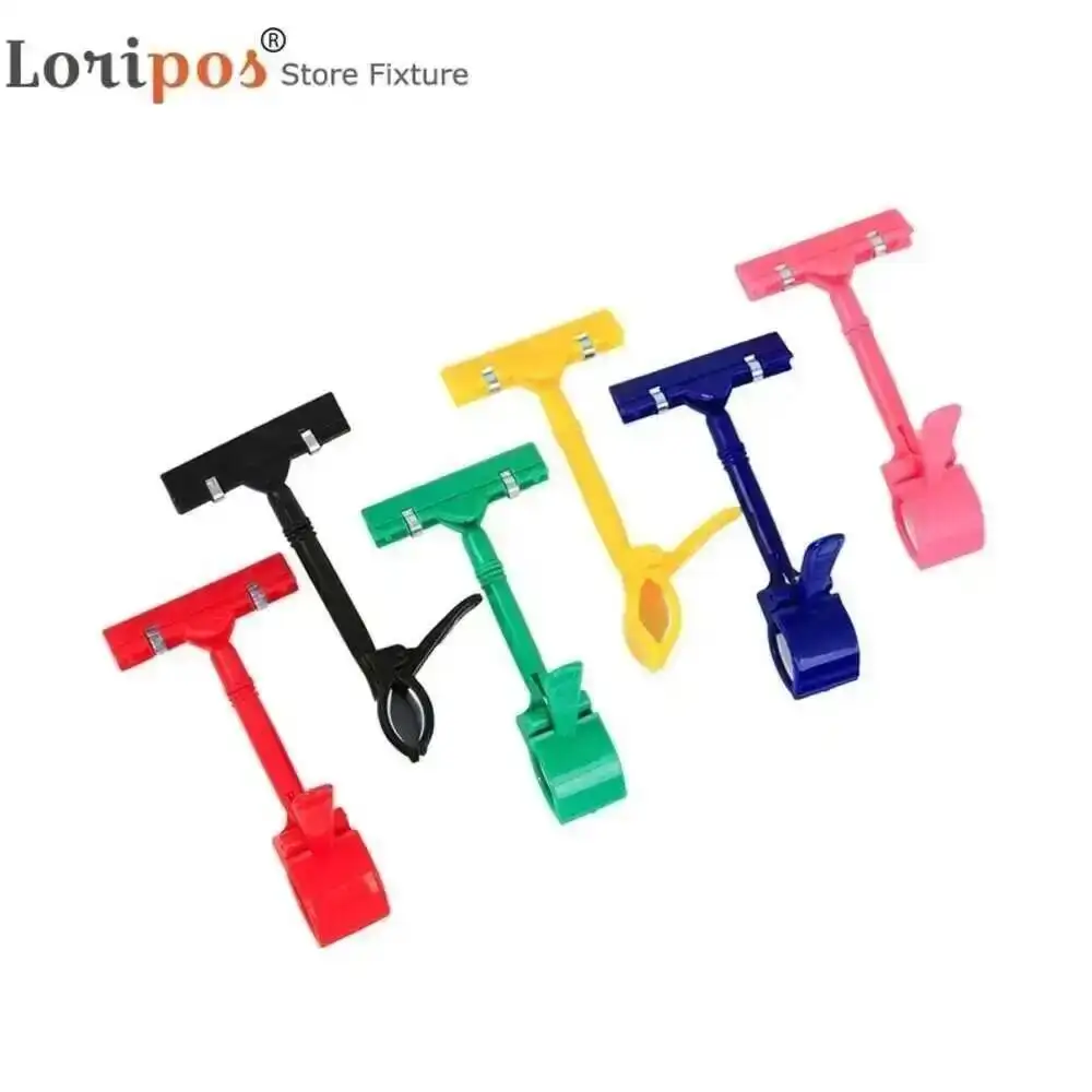 

10pcs Supermarket Shelf Edge Top Plastic Pop Clip Merchandise Retail Sign Card Price Talker Tag Display Holder Clamp