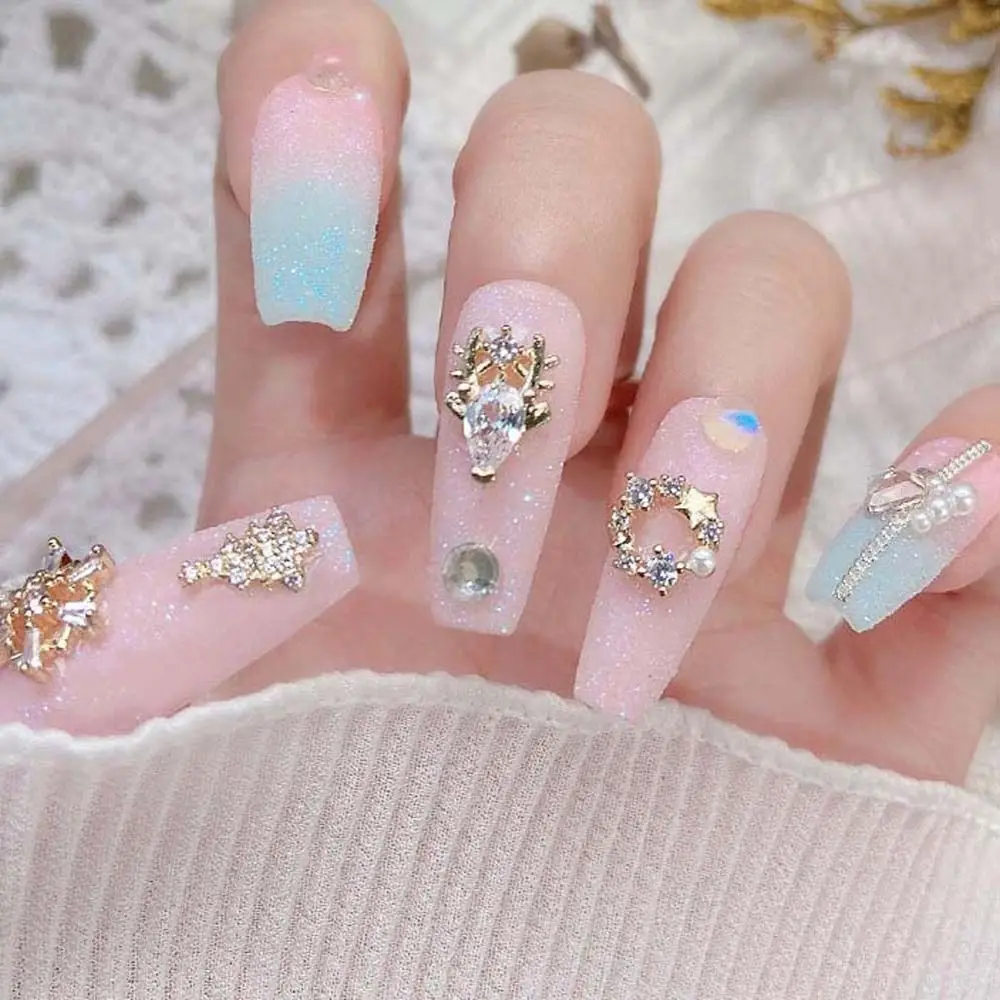 Manicure Accessories Santa Claus Snowflake Nail Rhinestones 3D Nail Jewelry Christmas Nail Decorations Christmas Nail Drills