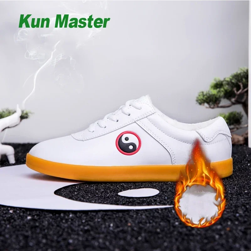 

Winter Thicken Genuine Leather Kung Fu Tai Chi Shoes Martial Art Shoes Sport Sneakers Cowhide Leather Unisex Men Women 2022