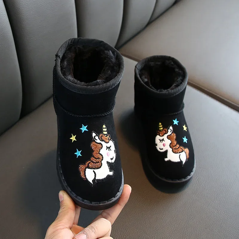 Botas Para Niña Plush Children Snow Boot New Thickened Girl Cotton Shoe Suede Ankle Boots Boy Casual Shoe Children Shoe Сапоги