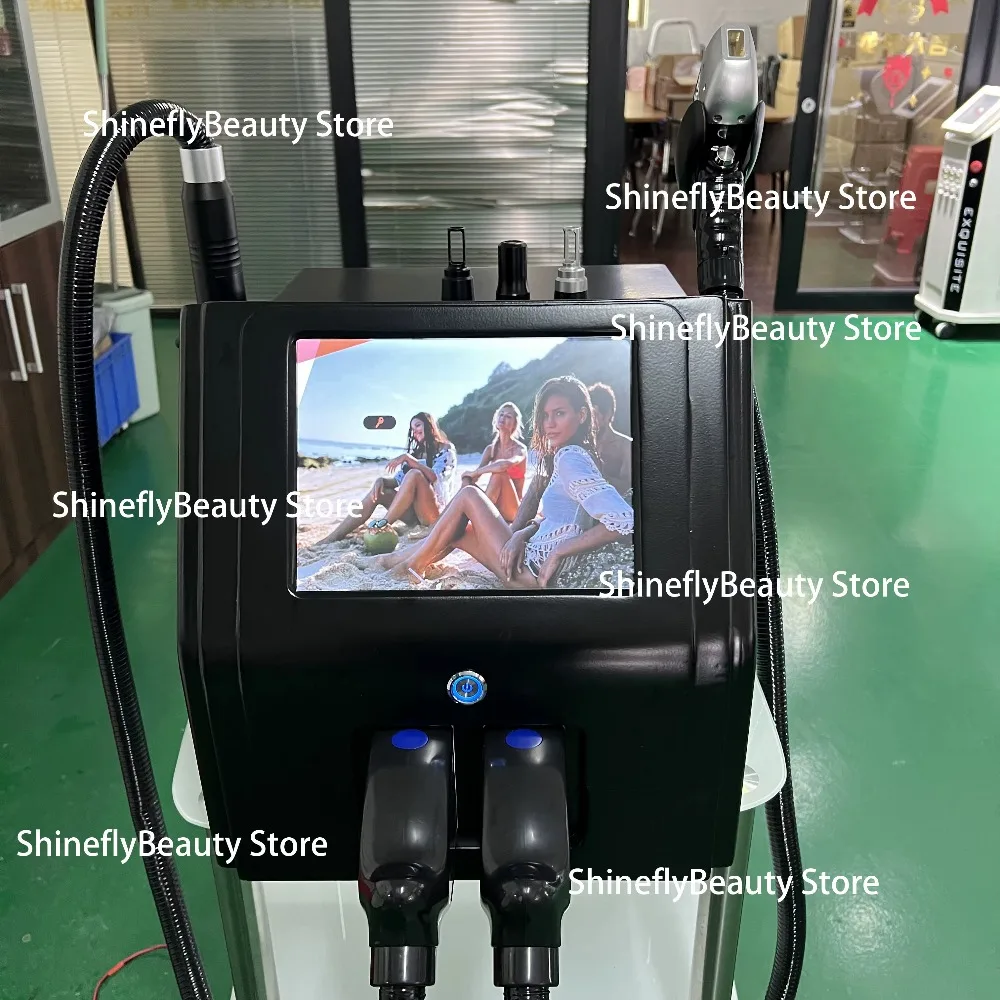 2 Handles 808 Diode Laser Hair Removal Machine 755/808/1064nm Full Body Depilation Beauty Device