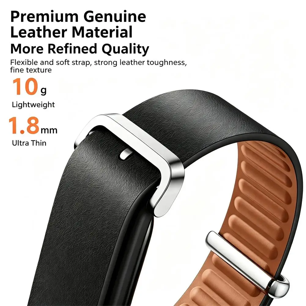 Lederarmband für Google Fitbit Air, leichtes Schlaufenarmband, Ersatz-Smartwatch-Gürtel – Detail 10