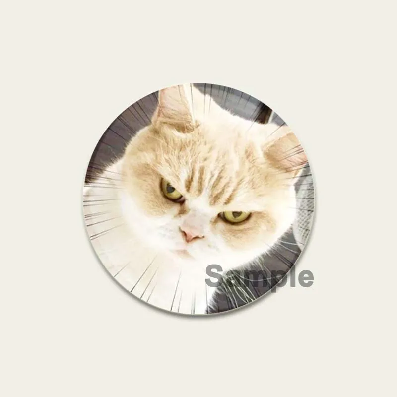 32/44/58mm Funny Cute Cat Badge Round Creative Brooches Fashion DIY Backpack Jewelry Accessory Gifts HD Print Handmade Pins