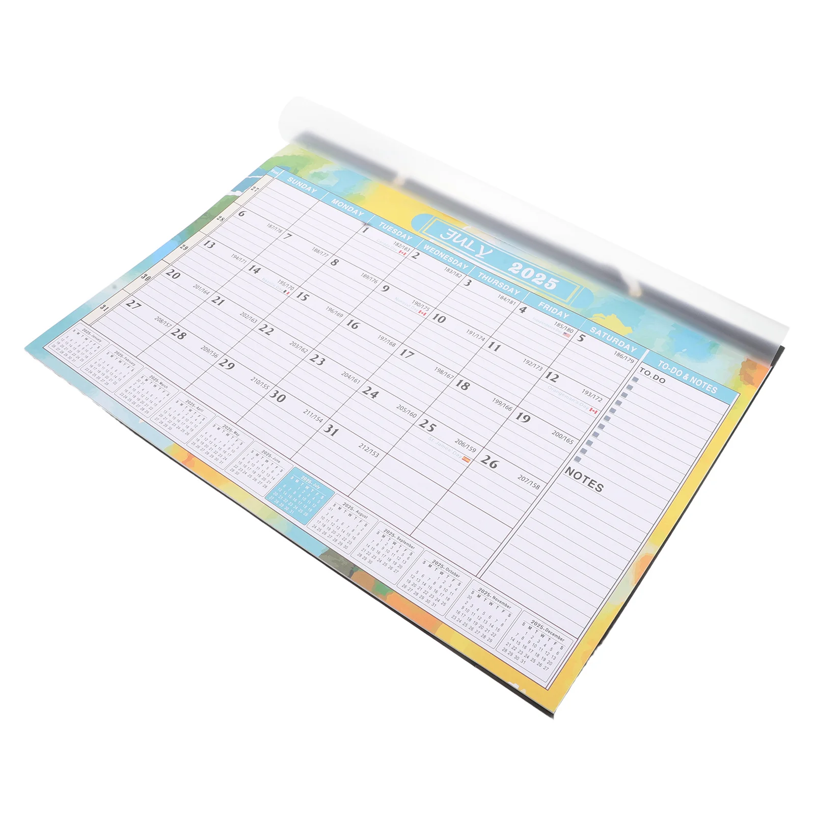 

Английский подвесной настенный календарь 2025.7-2026.12, спиральная переплет, большой формат, гладкая поверхность для письма, офисный домашний школьный органайзер