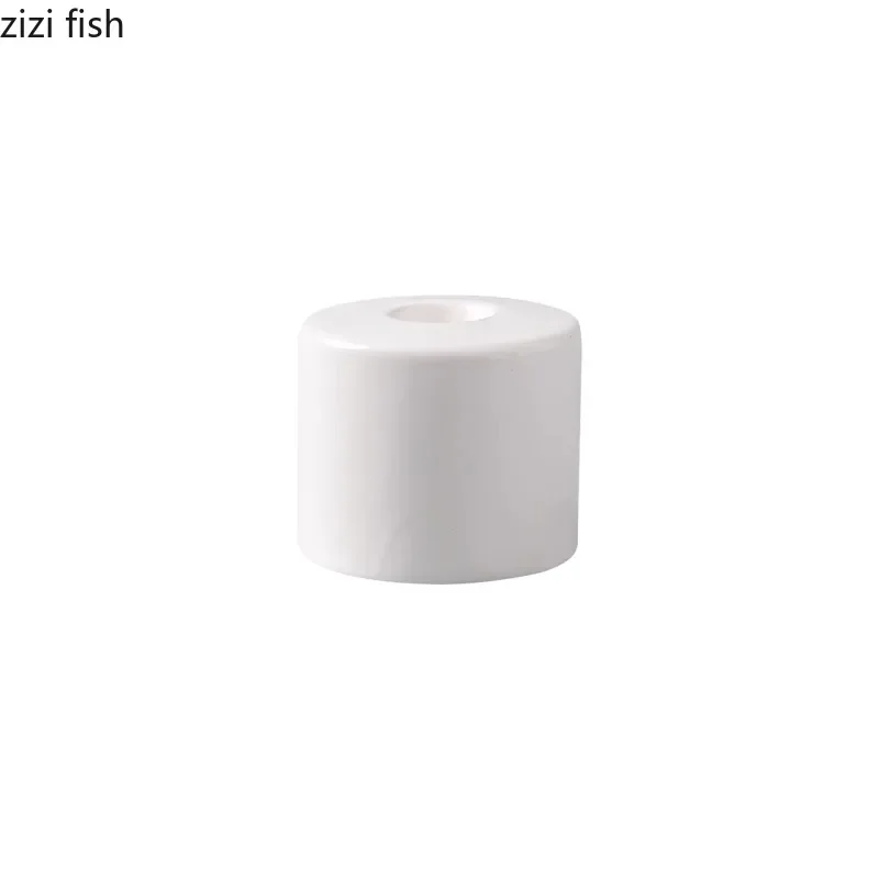 Pure White Ceramic Dessert Dish Creative Sweet Cone Holder Cylindrical Snack Sushi Dish Restaurant Molecular Cuisine Tableware image 6