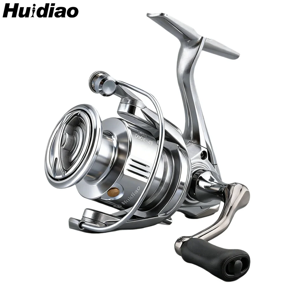 Huidiao AP-II Zero Backlash Spinnrolle 4+1BB 5,2:1 Smooth Casting Angelrolle 12KG/26LB Max Drag CNC Metallspule/Griff