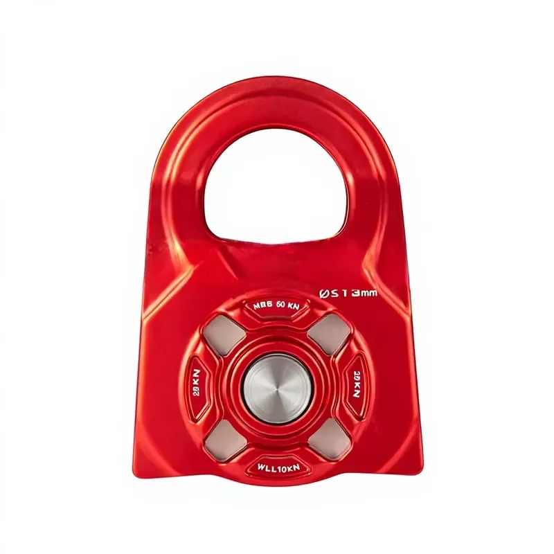 Aluminum Alloy Single Pulley 50kN Tensile Strength 10kN Load Bearing Mountaineering Rock Climbing Outdoor Rescue High