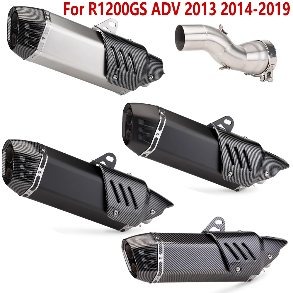 

high quality Slip-on Exhaust Middle Link Pipe Escape Muffler DB Killer for R1200GS ADV 2013 2014-2019 For R1200GS ADV Adventure