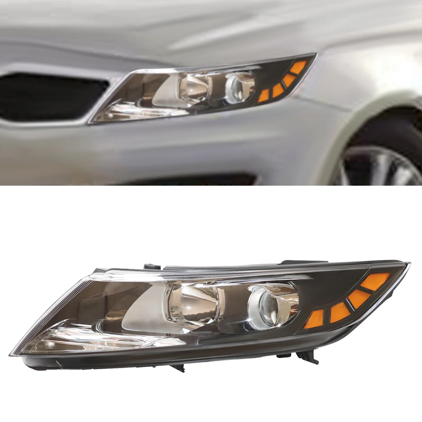 For Kia Optima 2011-2013 Front Headlight Head Lamp Car Headlight Clear Lens