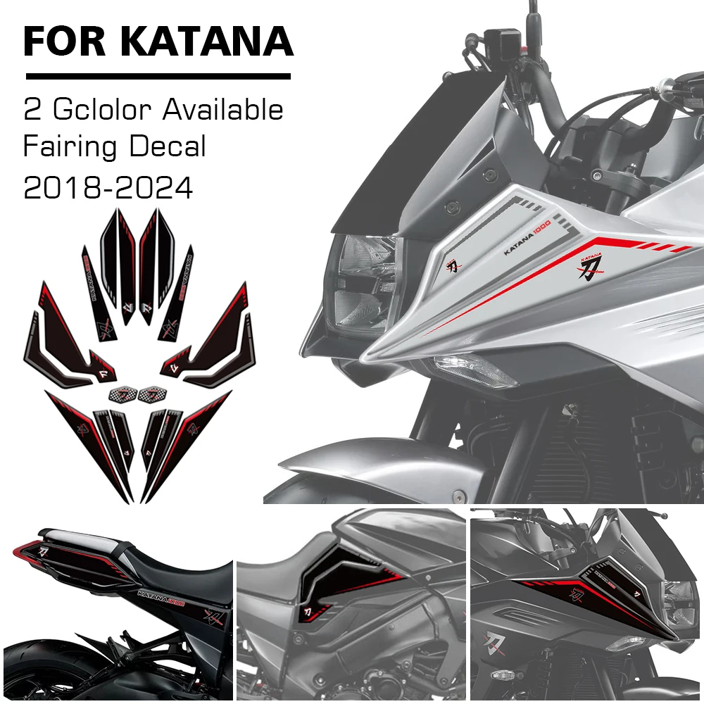 

Motorcycle Fairing 3D Gel Stickers For Suzuki GSXS 1000S Katana 1000 2018 - 2024 Front Rear Fuel Tank Paint Protection Stickers